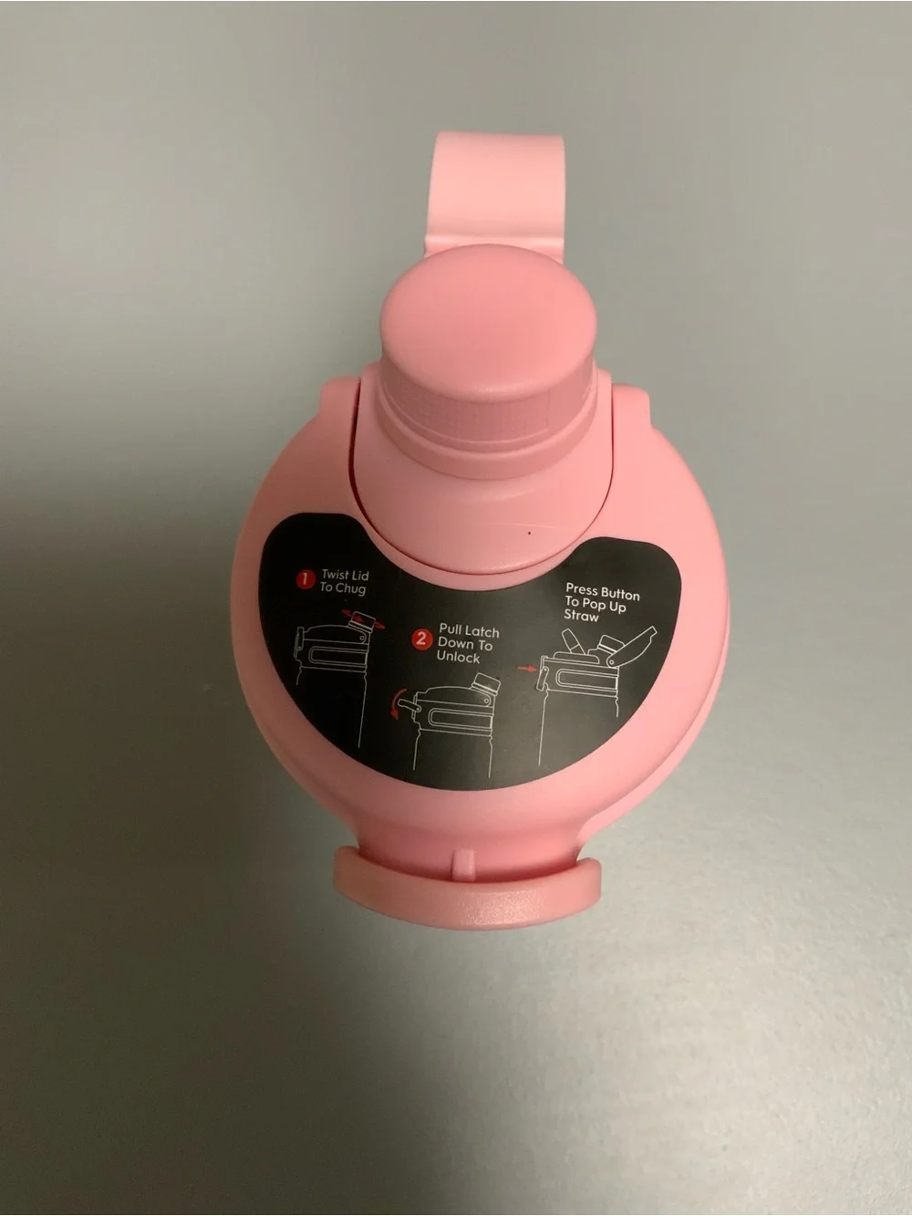 Quiksilver Light Pink Insulated Bottle with Carry Loop